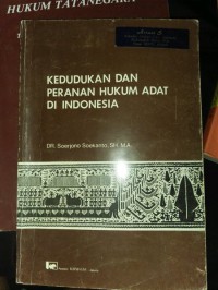 KEPENDUDUKAN DAN PERANAN HUKUM ADAT DI INDONESIA